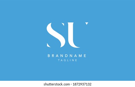 SU Alphabet Initial Letter Monogram Icon Logo Vektorgrafik