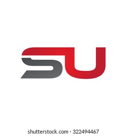 SU company linked letter logo