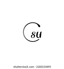 SU fashion initial logo concept in high quality professional design that will print well across any print media