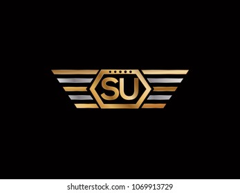 SU initial box shape Logo design