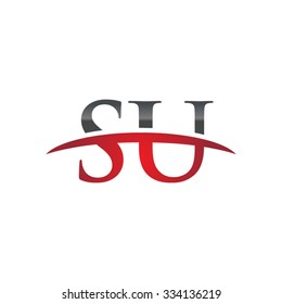 SU initial company red swoosh logo