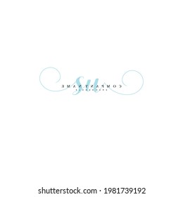 SU Initial handwriting logo vector illustration