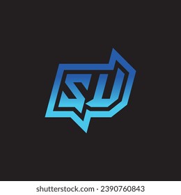 SU initial inspiration logo design esport and gaming clan ideas