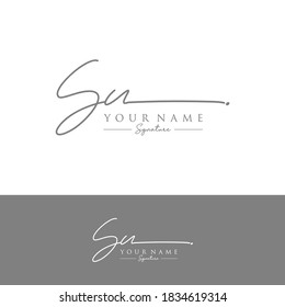 SU Initial letter handwriting and signature logo.