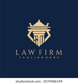 SU initial monogram logo for lawfirm vector design