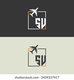 SU initial monogram logo with square style design.