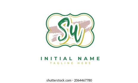 SU Initials, handwriting logo vector