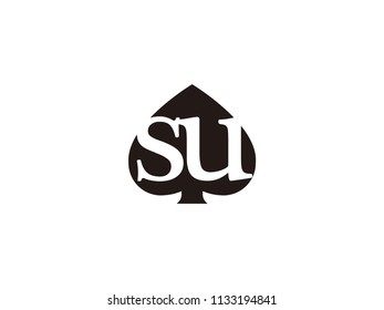 The su initials logo inside the black shovel