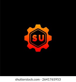 SU Initials Tech Logo Vector Art Icons and Graphics