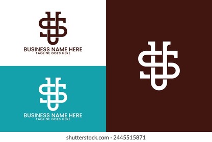 SU Interlocking monogram logo design or US Interlocking monogram