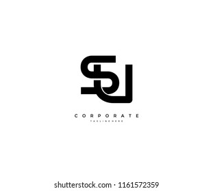 SU letter linked minimal modern logo