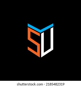 SU letter logo creative design with vector graphic