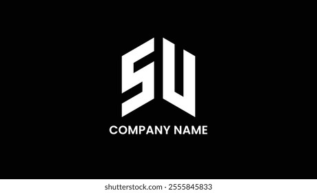 SU letter logo, Letter logo design, S+U logo