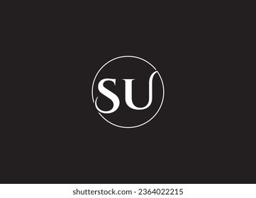 SU letter logo design and monogram logo