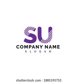 SU Letter Logo Design. SU letter logo Vector Illustration - Vector