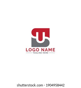 SU letter logo design vector template