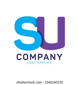 su logo design. Company logo / monogram. Letters s and u.