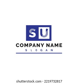 SU Logo Design. SU Letter Logo Vector Illustration - Vector