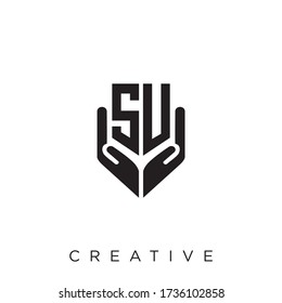 su logo design vector icon symbol