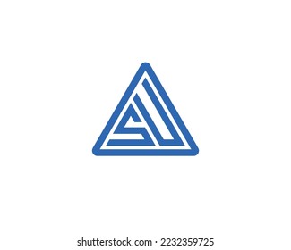 SU logo design vector template