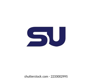 SU logo design vector template