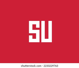 SU logo design vector template