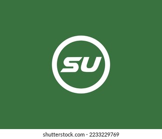 SU logo design vector template