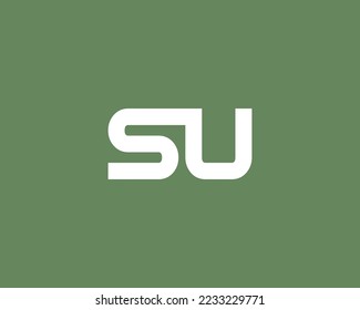 SU logo design vector template