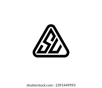 SU logo design vector template