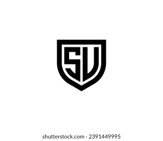 SU logo design vector template