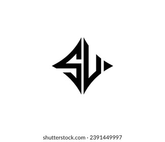 SU logo design vector template