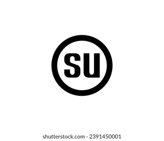 SU logo design vector template