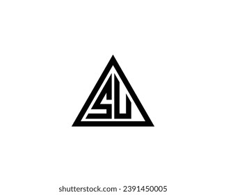 SU logo design vector template