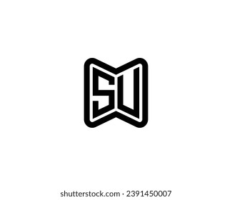 SU logo design vector template