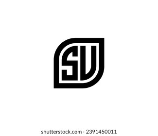 SU logo design vector template