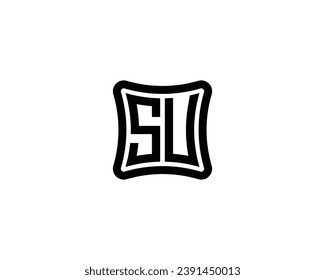 SU logo design vector template