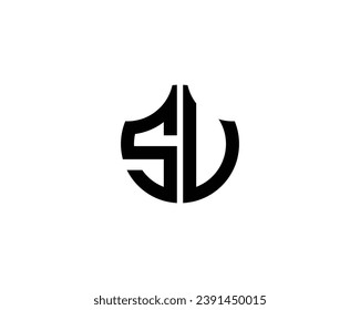 SU logo design vector template