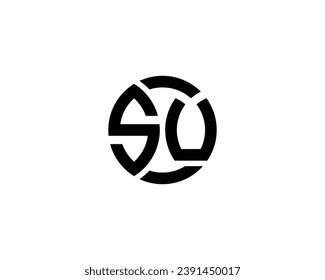 SU logo design vector template