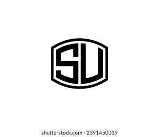 SU logo design vector template