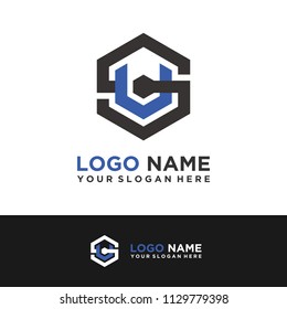 SU logo letter initial, Abstract polygonal Background Logo,