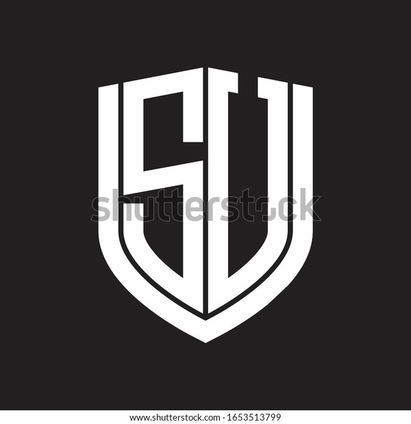 Su Logo Monogram Emblem Shield Design Stock Vector (Royalty Free ...