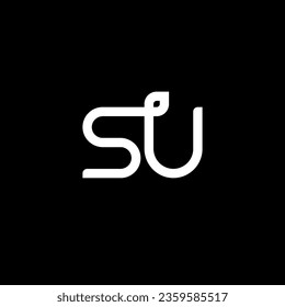 SU Logo, SU Monogram, Initial SU Logo, Letter SU Logo, Icon, Vector