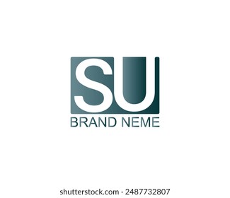 su logo simple vector letter text free design