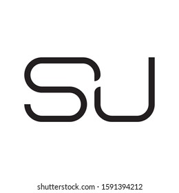 SU logo template vector icon design