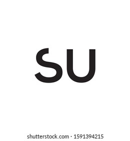 SU logo template vector icon design