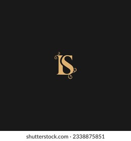 SU Luxury Logo Vector Monogram Based on Initials Alphabets S and U illustration