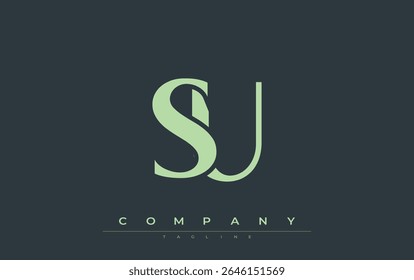SU Modern Initials Logo Design. Logotipo de marca com iniciais estilizadas apresentando design arrojado e estética moderna. Ideal para profissionais de marca de negócios ou projetos criativos com foco em minimalista