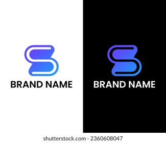 SU modern monogram tech and technology logo design