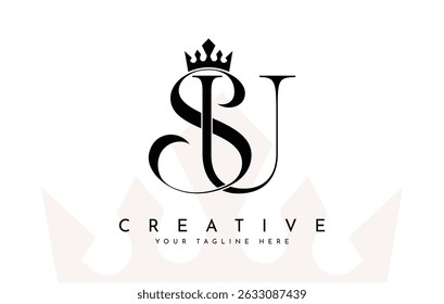 Monograma SU com logotipo da coroa