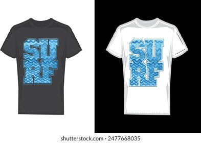 SU RF typography t shirt design